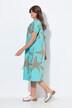 Robe en lin, décolleté rond et manches courtes