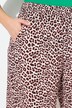Široké kalhoty Rose, leopardí vzor, široké nohavice, elastický pas