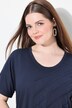 T-shirt, plis, col rond, manches courtes, coton biologique