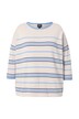 Svetr, pruhy, oversize, kulatý výstřih, 3/4 rukávy