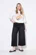 Jeans-culotte, wijde pijpen, 5-pocket, cutted zoom