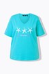 T-shirt classica con stelle marine, scollo a V e mezze maniche