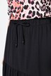 Jersey maxi-rok, volantlaagjes, A-lijn, elastische tailleband