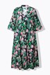 Robe maxi à volants, imprimé fleurs et feuillage