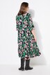Robe maxi à volants, imprimé fleurs et feuillage