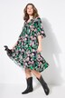 Robe maxi à volants, imprimé fleurs et feuillage