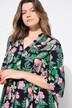 Robe maxi à volants, imprimé fleurs et feuillage