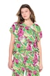 Halenkové tričko, oversize, potisk džungle, výstřih do V