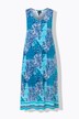 Maxi-jurk, patchprint, A-lijn, V-hals, mouwloos
