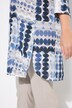 Lange blouse, cirkels, A-lijn, overhemdkraag, 3/4-mouw