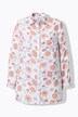 Skjortebluse, kasseform, blomster-print