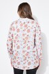 Skjortebluse, kasseform, blomster-print