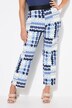 Pantalon Sienna en jersey. Motif cercles. Taille élastique et jambe étroite
