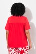 T-shirt, materiaalmix, A-lijn, V-hals, korte mouw