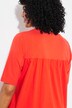 T-shirt, materiaalmix, A-lijn, V-hals, korte mouw