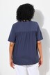 T-shirt, materiaalmix, A-lijn, V-hals, korte mouw