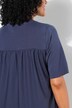 T-shirt, materiaalmix, A-lijn, V-hals, korte mouw