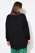 Mousseline blouse, oversized, zakje met luipaard-patch