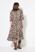 Maxi-jurk, A-lijn, mousseline, luipaardprint