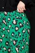 Pantaloni in mussola con taglio della gamba ampio e design leopardato colorato