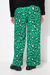 Pantaloni in mussola con taglio della gamba ampio e design leopardato colorato