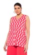 Top, vlnitý vzor, A střih, kulatý výstřih, bez rukávů