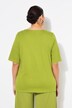 T-shirt à manches courtes. Décolleté rond à bordure fantaisie, effet « tressé »