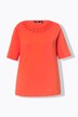 T-shirt, gevlochten sierboordje, ronde hals, korte mouwen