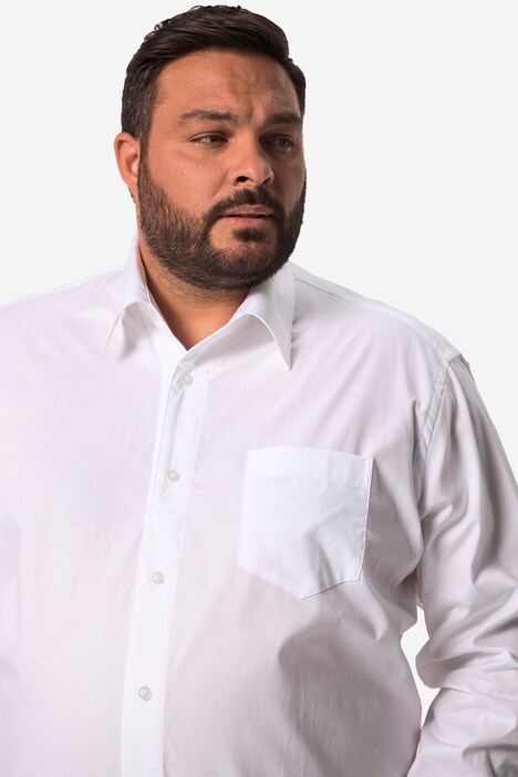 Chemise de ville Men+ à manches longues et col ajustable, matière EasyCare, coupe Comfort Fit - jusqu'au 8 XL