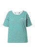 Tričko, oversize, pruhy, výšivka
