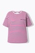 T-shirt à rayures oversize, avec broderie