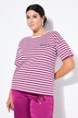 T-shirt à rayures oversize, avec broderie