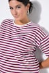 T-shirt à rayures oversize, avec broderie