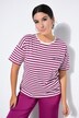 T-shirt à rayures oversize, avec broderie