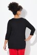 Skjortebluse, A-form, satin med mønster, jerseyryg
