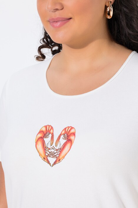 T-shirt, scampis, classic, ronde hals, korte mouw