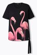 T-skjorte, flamingo, dekorative steiner, rund hals, halvermet