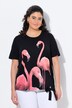 T-skjorte, flamingo, dekorative steiner, rund hals, halvermet