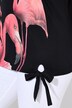 T-skjorte, flamingo, dekorative steiner, rund hals, halvermet