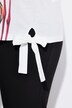 Camiseta, flamenco, piedrecitas decorativas, cuello redondo, media manga