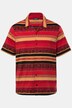 Men+ jersey-skjorte, korte ærmer, Cubakrave, alloverprint, Cuba Fit, op til str. 8XL