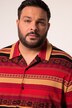 Men+ jersey-skjorte, korte ærmer, Cubakrave, alloverprint, Cuba Fit, op til str. 8XL