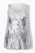 Blusetopp, A-linje, paljetter/mesh