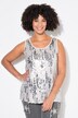 Blusetopp, A-linje, paljetter/mesh
