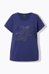 T-shirt, bloemen, oversized, ronde hals, korte mouwen