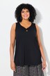 Top, cut-out, A-lijn, hartvormige hals, mouwloos