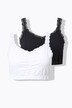 Brassières, lot de 2. Liserés en dentelle. Tissu ajouré