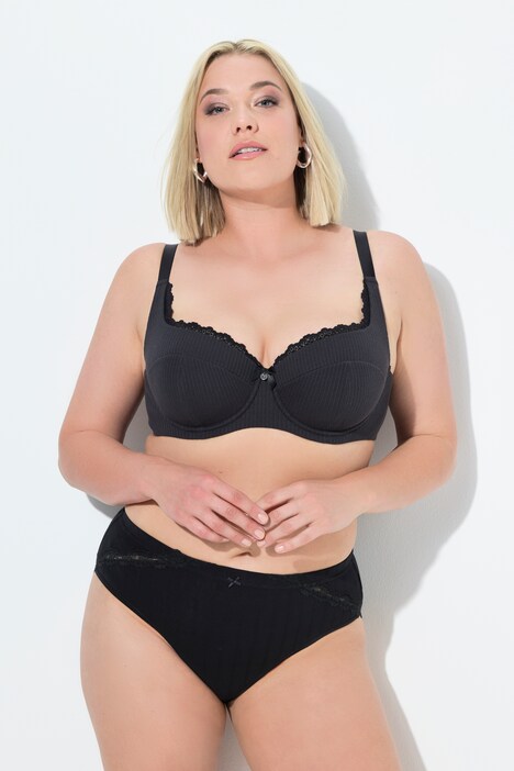 Culottes midi, lot de 4. Maille ajourée, dentelle
