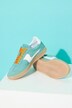Leder-Sneaker, Veloursleder, Streifen, Weite H