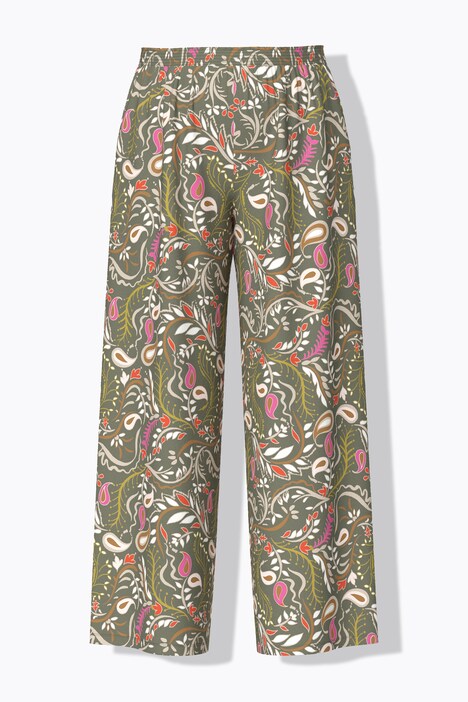 Pyjama, motif cachemire, col rond, manches courtes